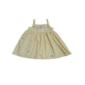 Counting Daisies Toddler Girls Easy Care Lightweight Woven Dress - Yellow
